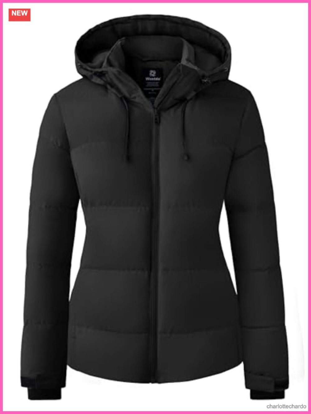 Women's Quilted Puffer Coat Waterproof Winter Jacket with Hood